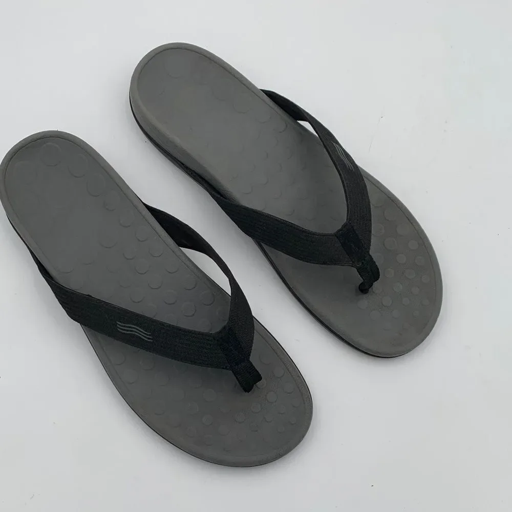 Vionic Tide Toe Post Sandals Black Men’s Orthotic Flip Flops